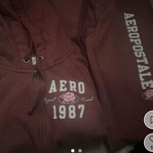 Aeropostale Maroon Hoodie and Sweatpants Set